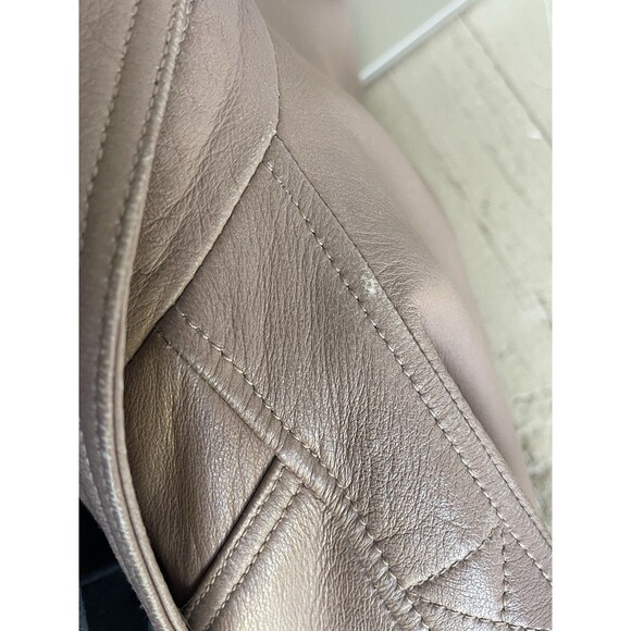 AllSaints Dalby Lamb Leather Biker Jacket Size US 4 UK8 $529 Moonlight Pink Rare - Picture 7 of 14